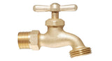LDR Industries 020 7503 1/2" M.I.P. X 3/4" Hose Thread Brass Hose Bibb, Brown