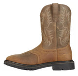 Ariat 10010134 Men's Sierra Wide Square Steel Toe Work Boots Size 10.5 EE, Aged Bark Brown