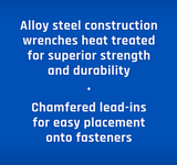 JobSmart JS202432 Chrome Alloy Standard Head SAE Combination Wrench Set, 10-pc.