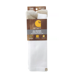 Carhartt SB5552MWHT-L Men's Steel-Toe Cotton Boot Socks, 2-Pairs, White, S10-13