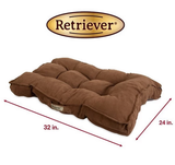 Retriever 85450 Rectangular Tufted Gusset Pillow Pet Bed Brown, 34 in. x 24 in.