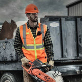 Walls YE110VO9 Men's Hi-Vis Orange II Premium Safety Vest, Extra Large