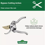 GroundWork Titanium Carbon Steel Blade Gardening Hand Pruner Shears - 9 in.