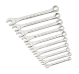 JobSmart JS202432 Chrome Alloy Standard Head SAE Combination Wrench Set, 10-pc.