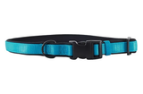 Retriever 15422 Q AQB18 Adjustable Soft Dog Collar, Aqua/Black, 1 x 18-26in.