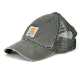 Carhartt 100286-476 Men's Adjustable Canvas Mesh-Back Cap, Gravel, One Size