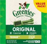 Greenies Original 10229569 Dental Care Oral Chews Teenie Dog Treats, Pack of 130