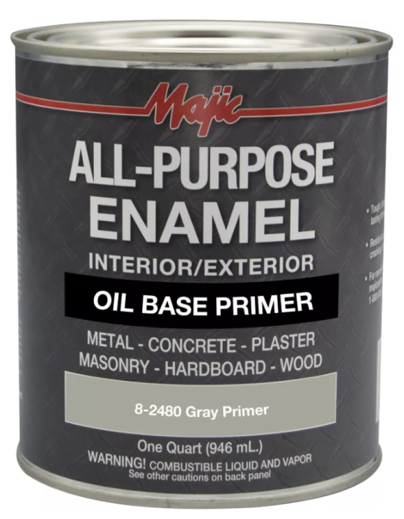 Majic 8-2480-2 - 1 qt. Gray Primer All Purpose Enamel Shop Primer