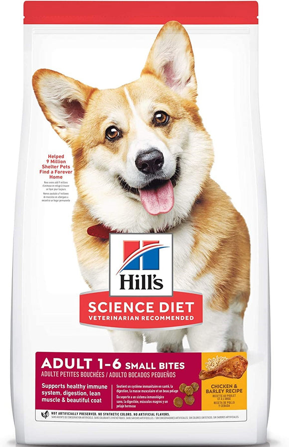 Hill's Science Diet Adult Small Bites Chicken and Barley Dry Dog Food - 15lb Bag