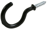 Hillman 121025 Steel Cd Cup Hook Black Vnl 2 1/4 4pk, 121025
