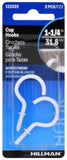 Hillman 122322 - Cd 1 1/4 White Cup Hook 2pk, 122322