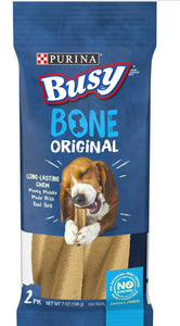 Purina Busy 12245330 Original Pork Flavor Small/Medium Dog Bone Treats - 2 Count