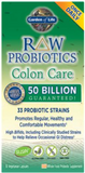 Raw Probiotics Colon Care - 50 Billion CFU - Once Daily (30 Vegetarian Capsules)
