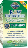Raw Probiotics Colon Care - 50 Billion CFU - Once Daily (30 Vegetarian Capsules)