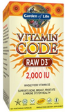 Vitamin Code Raw D3 "2,000 IU of Whole Food Vitamin D3 (120 Vegetarian Capsules)