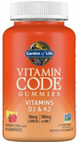Vitamin Code D3 & K2 Gummies - 100mcg as MK-7 - Raspberry Lemon (45 Gummies)