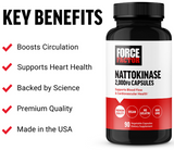 Nattokinase - Enhances Blood Circulation & Heart Health (90 Capsules)