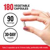 L-Taurine - Supports Nervous System - 500 MG (180 Capsules)