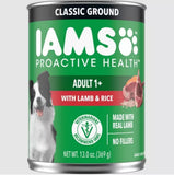 Iams Proactive Health Adult Lamb and Rice Pate Wet Dog Food, 13 oz. - 6 Cans