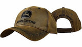 John Deere 1308-0099BW Men's Embroidered Logo Cap 100% Cotton Brown Oil Skin