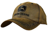 John Deere 1308-0099BW Men's Embroidered Logo Cap 100% Cotton Brown Oil Skin