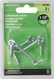 Hardware Essentials 851482 Cd-Gate Hook & Eye 2-1/2In Zinc, 851482
