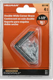 Hardware Essentials 851146 Cd-Dbl Corner Brace 1-1/2 Zinc