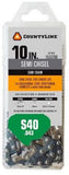 CountyLine 14340TSC Chainsaw Chain Semi Chisel Steel 10 Inch 40 Link