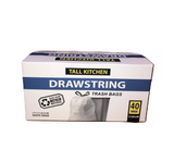 Revolution JAD40DS Drawstring Kitchen Trash Bags, 13 gal., 40 ct.