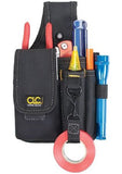 CLC 1501 Polyester 4-Pocket Black Tool Holder with Cell Phone Holder