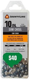 CountyLine 15040TSC Chainsaw Chain 10 Inch 40 Link Semi Chisel Steel
