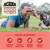 Acana F1B202032K10200 - Wholesome Grains Red Meat Dry Dog Food, 22.5 lb.