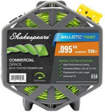 Shakespeare 17466 Ballistic Twist Trimmer Line 0.095 Inch x 230 ft Nylon Green