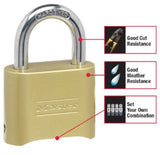 Master Lock 175D Set-Your-Own-Combination Padlocks 5/16 in. Diameter Shackle