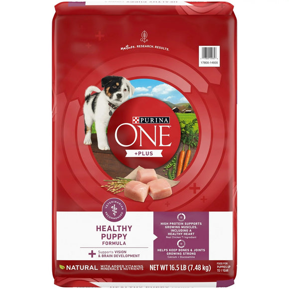 Purina ONE 1780014935 16.5lb Natural Chicken Healthy Puppy Formula Dry Dog Food