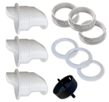 Riverbend Homestead PPF3 75 qt. DIY Port PVC Gravity Fed Chicken Feeder, 3-Pack
