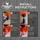 Riverbend Homestead PPF3 75 qt. DIY Port PVC Gravity Fed Chicken Feeder, 3-Pack
