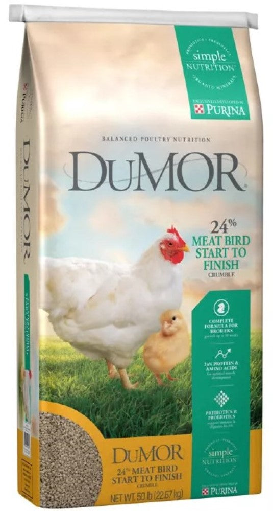 DuMOR 3006939-306 Chick, Pullet Poultry Feed, 50 lb., Crumbles, Bag