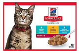 Hill's Science Diet Adult Tender Dinner Wet Cat Food Variety pack, Pack of 12