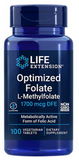 Enhanced Folate - L-Methylfolate - 1,700 MCG (100 Vegetarian Tablets)