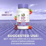 Organic Multivitamin Gummies for Kids - Berry & Cherry (60 Gummies)