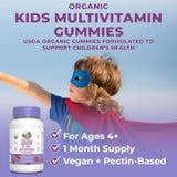 Organic Multivitamin Gummies for Kids - Berry & Cherry (60 Gummies)