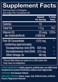 Premium Wild Alaskan Fish Oil Minis w/ VitaminD - EPA/DHA 1,100 MG -120 Softgels