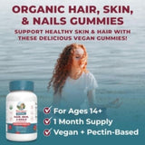 Organic Strawberry Gms for Hair, Skin & Nail with Biotin & Vits C & E (60 Gms)