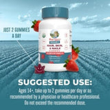 Organic Strawberry Gms for Hair, Skin & Nail with Biotin & Vits C & E (60 Gms)