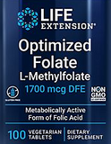 Enhanced Folate - L-Methylfolate - 1,700 MCG (100 Vegetarian Tablets)