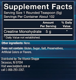 100% Pure Creatine Monohydrate Powder - Unflavored (18 oz. / 102 Servings)