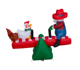 Gemmy 887112 6 ft. Animated Airblown Santa with Chickens