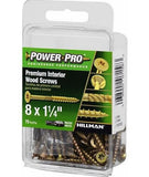 Hillman 42467 Power Pro Premium Interior Wood Screws #8 x 1-1/4", 75-Pack