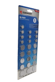 JobSmart BC50 Assorted Button Cell Batteries LR44, CR2016, CR2025, CR2032, 50-Pc